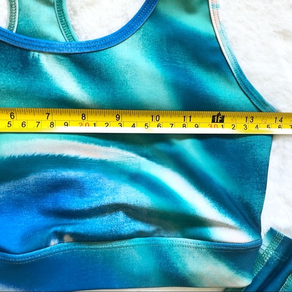 SPLITS59 SET - BLUE/GREEN TIE DYE GERI BRA TOP & LIV HIGH WAIST LEGGINGS - Picture 4 of 14